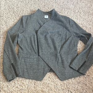 Cabi Gray Rebel Moto Asymmetrical Zip Jacket Blazer size Large